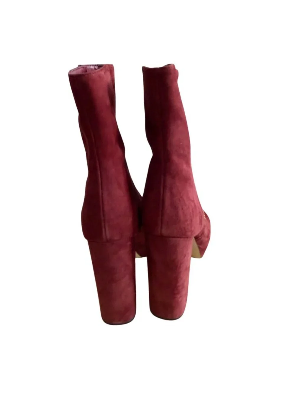 MICHAEL KORS Platform Burgundy Suede Boots Size 6.5